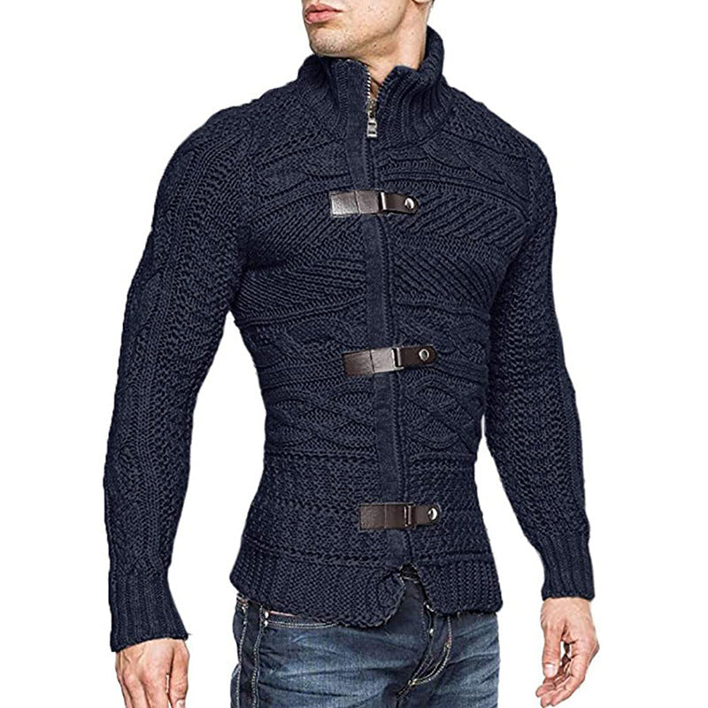 Men's Round Neck Sweater Casual Knitted Sweater