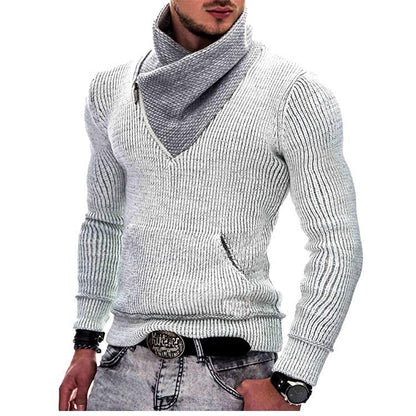 Men Winter Casual Vintage Style Sweater Wool Turtleneck Cotton Pullovers Sweaters