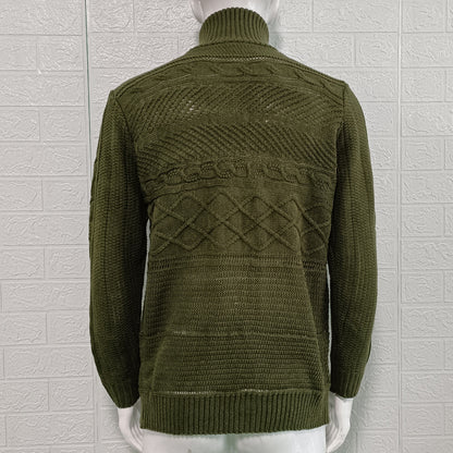 Men's Round Neck Sweater Casual Knitted Sweater