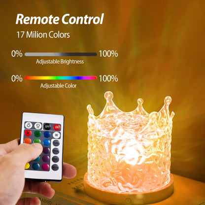 16 Colors Gradual Rotating Flame Water Lamp Wave Light Aurora Projector with Remote Control