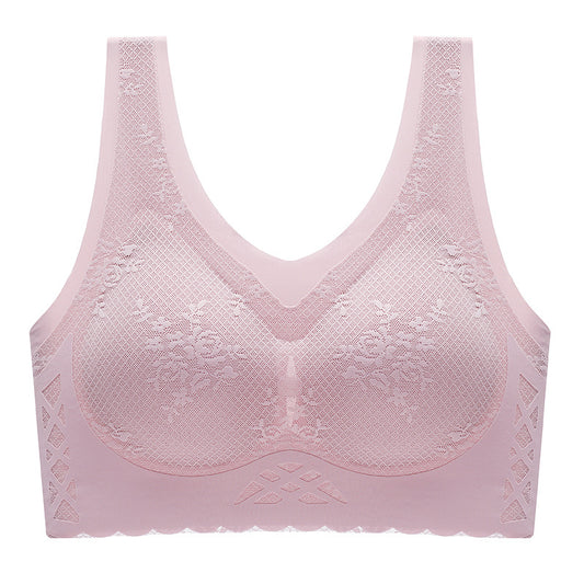 Women's comfortable latex breathable inner cup sleep bra